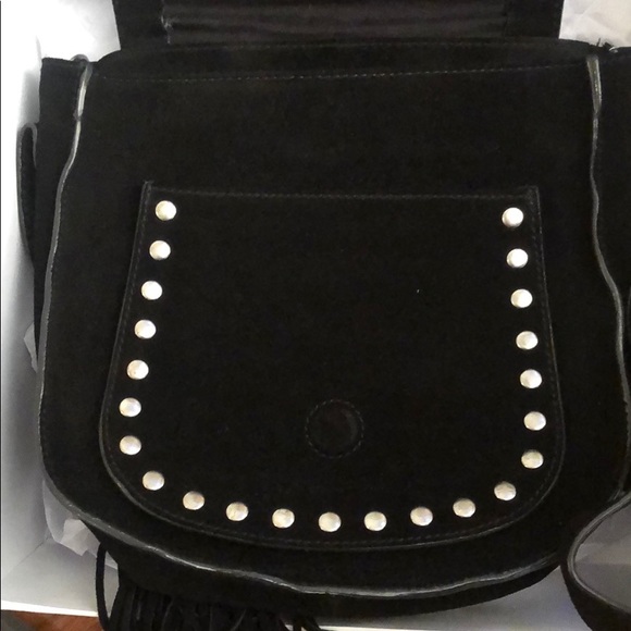 Jeffery Campbell studded handbag black suede - Picture 3 of 6